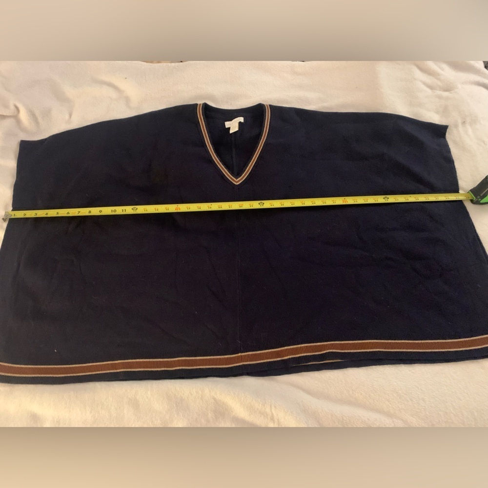 House of Harlow 1960 Navy Boho Poncho One Size - Picture 12 of 15